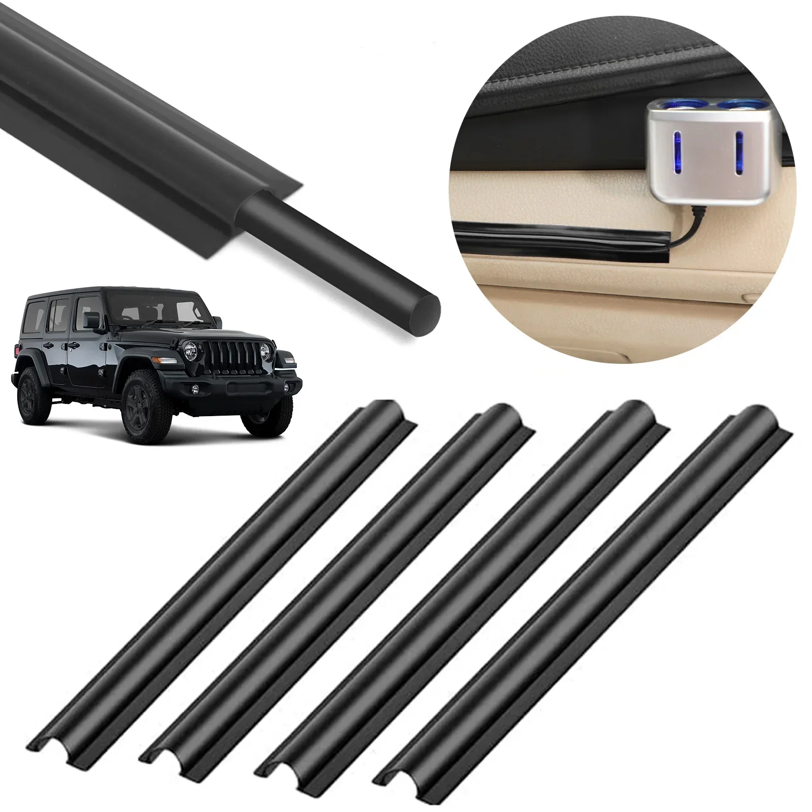 4/8Pcs Car Cable Clips Organizers Concealed Wire Cover Line Sleeve Vehicle Beam Clamp Automobile Interior Accessories Styling