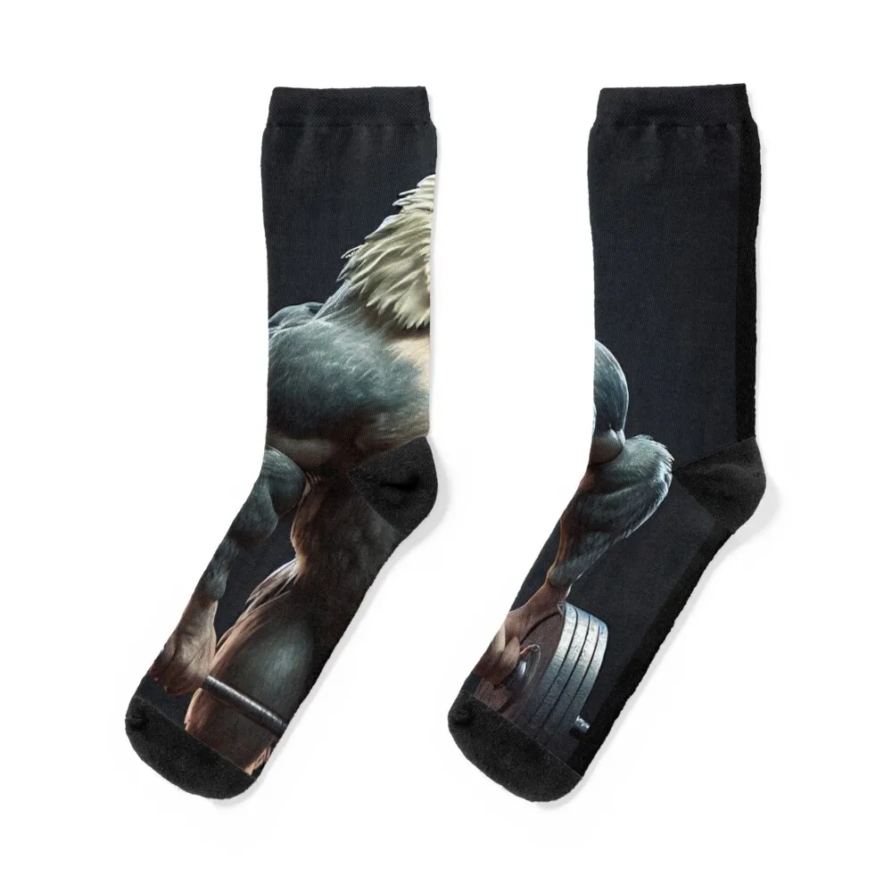 Muscle-Bound Chicken Socks Hiking boots Run Socks Men Women's