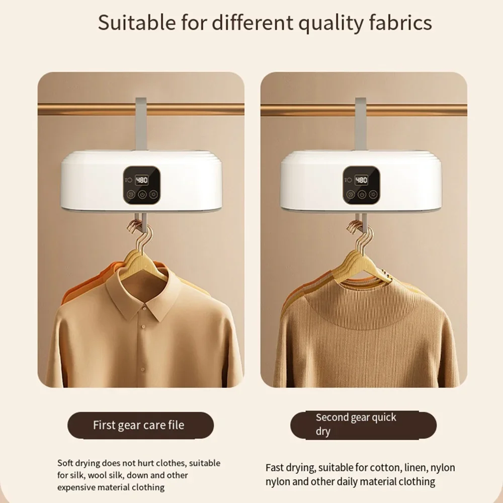 مجفف صغير للمنزل، جهاز تحكم عن بعد ذكي بقدرة 600 وات، مدمج قابل للطي، مزيل العرق ومنظف العث، RV، السفر، المهجع