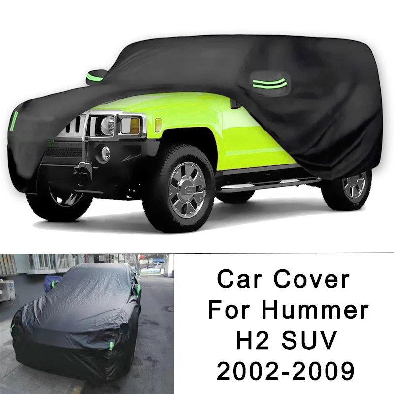 

Waterproof Full Car Covers for Hummer H2 SUV 2002-2009 (Black) Custom Heavy Duty Waterproof All Weather Protection Outdoor 2008