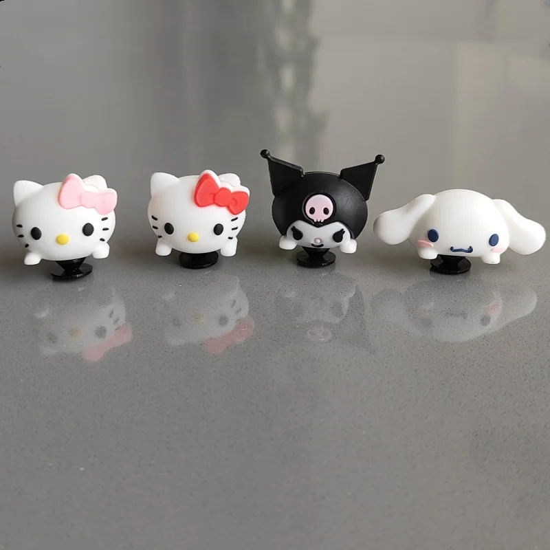 Adornos de zapatos 3D Cinnamoroll Kuromi Hello Kitty, bonitos Clips de zapatos Sanrio para zapatos con agujeros, sandalias, zuecos, accesorios DIY