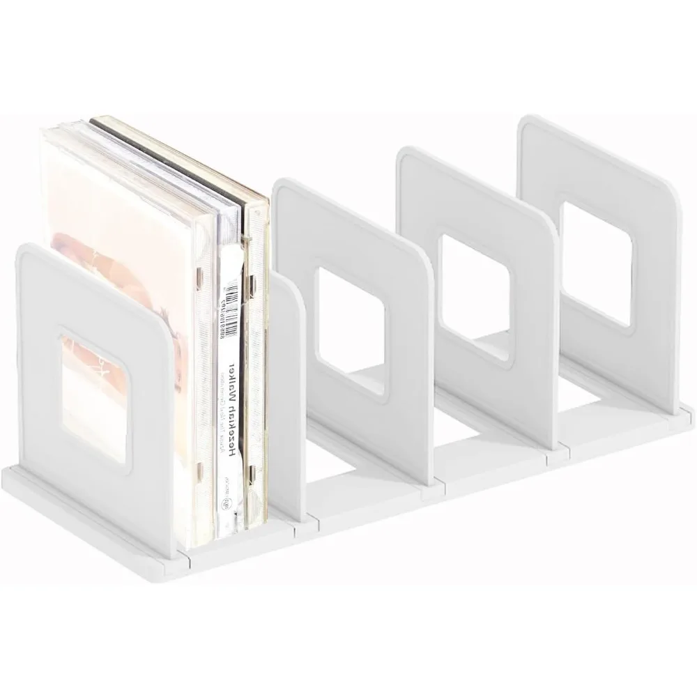 

Plastic CD DVD Holder, White CD Storage Box CD Organizer Stackable CD DVD Display Rack CD Stand Removable CD Tray Holds up to 28