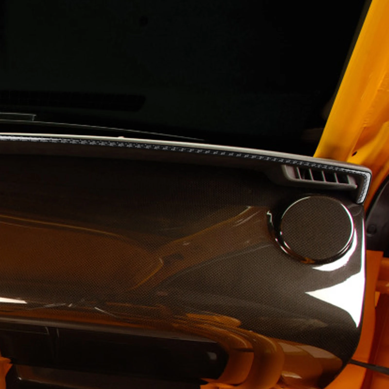 اكسسوارات السيارات ألياف الكربون لوحة القيادة شرائط الزخرفية الغطاء الداخلي الكسوة ملصق تعديل لفورد موستانج 2005 - 2009