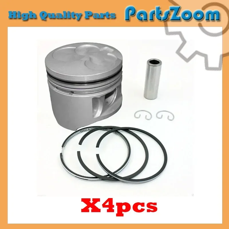 

New 4 Sets STD Piston Kit With Ring 13101-54170 Fit For Toyota 5L Engine 99.5MM