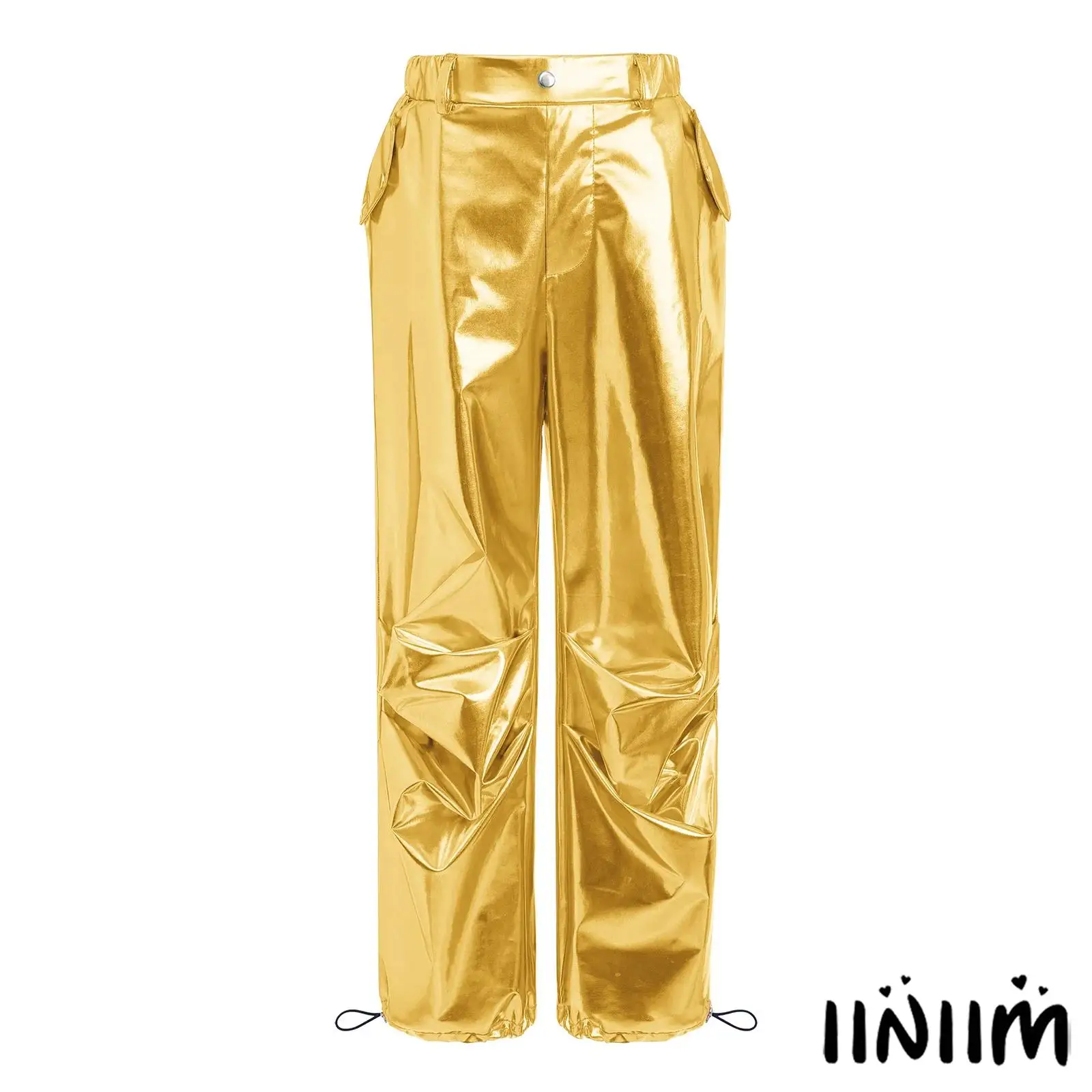 أطفال بنات الجاز الهيب هوب زي الرباط الساق افتتاح بنطلون مع جيوب ديسكو شارع الرقص أداء البضائع السراويل