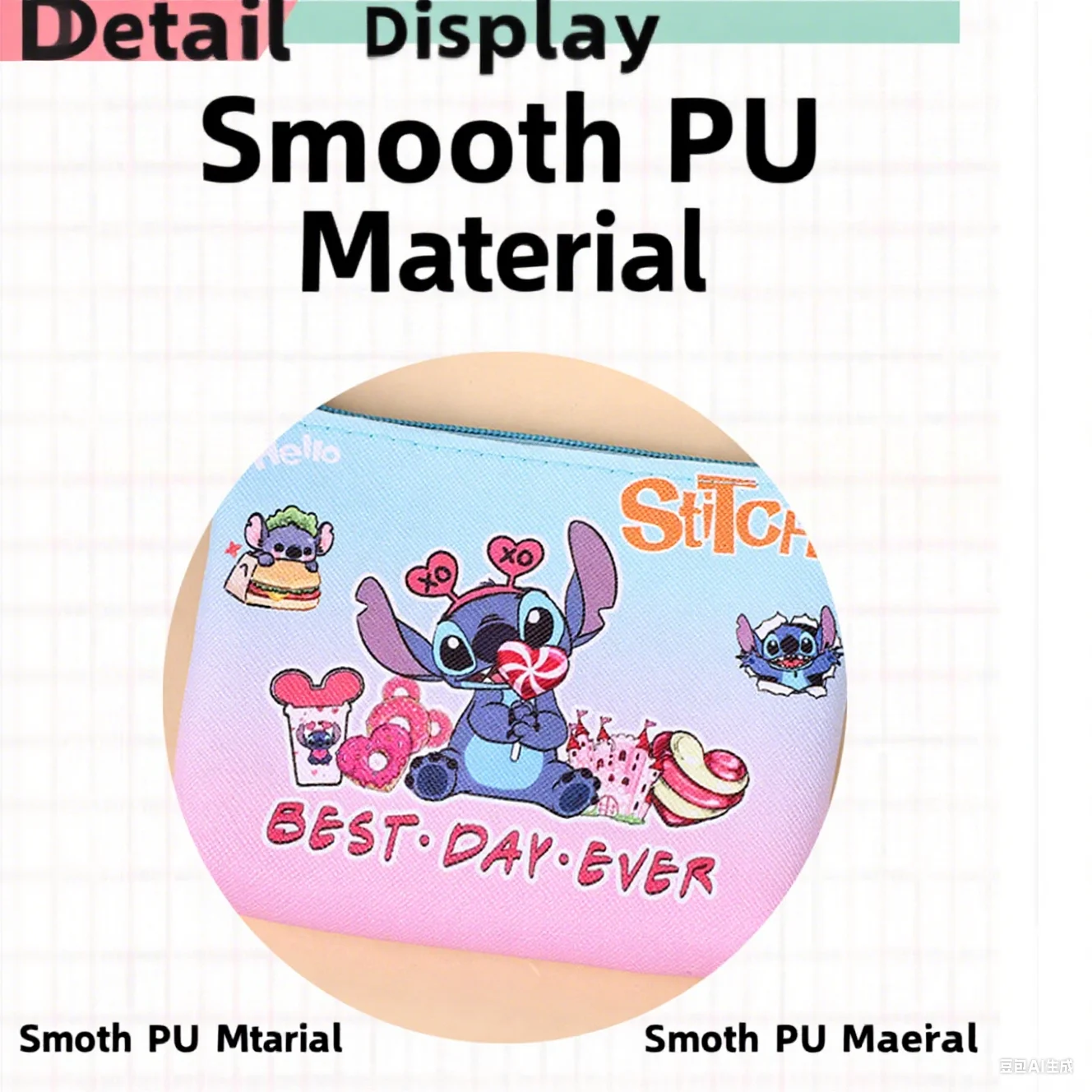 Dompet Koin Anime Stitch Kawaii, Dompet Resleting Kartun Modis, Tempat Kartu Pelajar, Tas Penyimpanan Kartu Identitas, Paket Kartu, Hadiah Natal