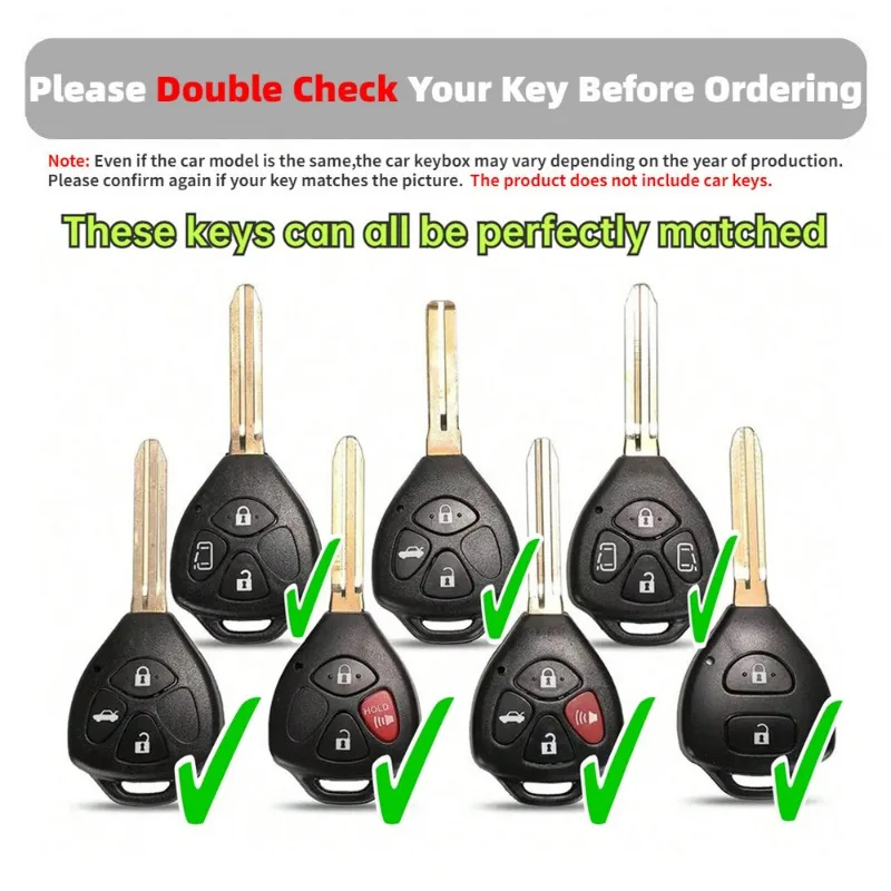 1 pcs TPU Car Remote Key Case Cover, Fit for Toyota Corolla Camry Reiz RAV4 Crown Avalon Venza Matrix Keyless Auto Accessories