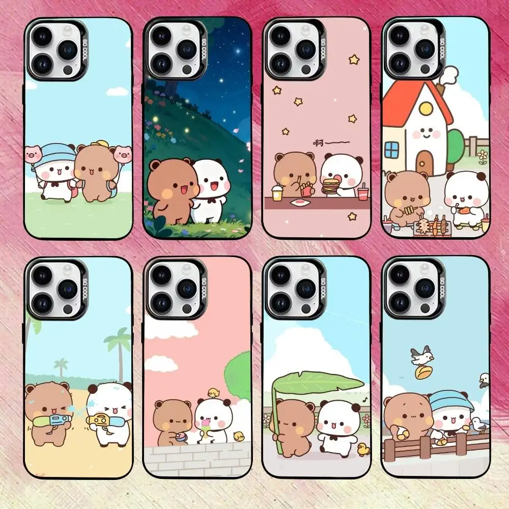 

Cute Funny B-BUBU D-DUDU Phone Case For iPhone 17,16,15,14,13,12,11 Plus,Pro Max,XS,Colorful Silver Phone case Funda Cover
