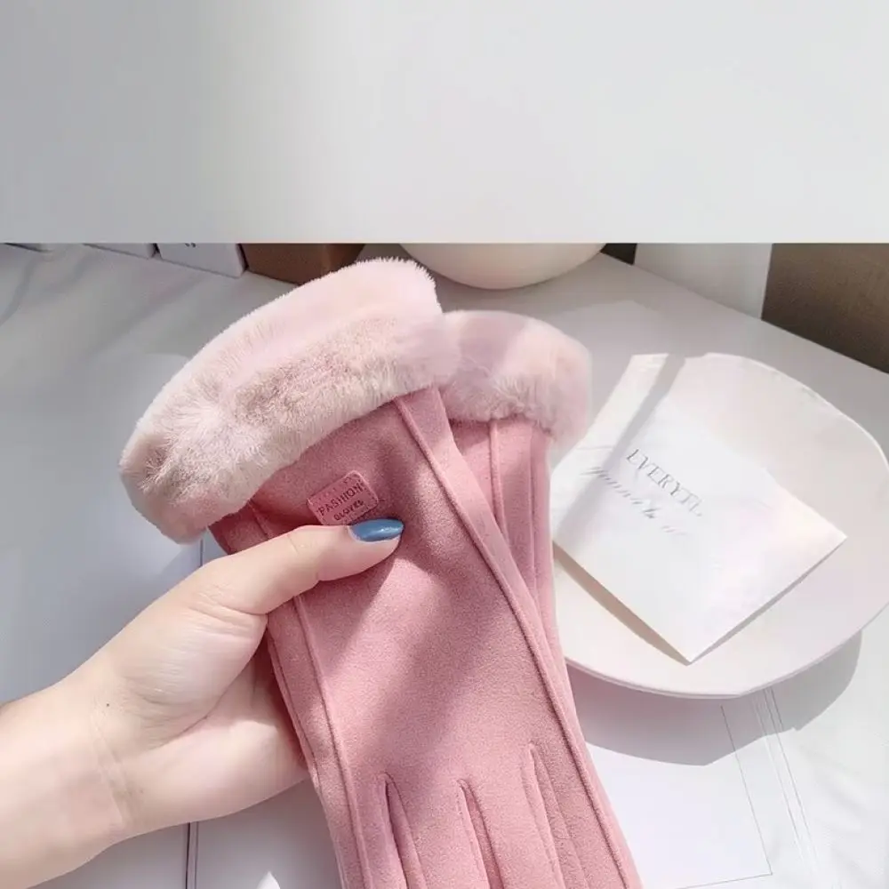 Womens Winter Thermal Gloves Touch Screen Windproof Non Slip Fleece Lined Warm Mittens Suitable For Cycling Driving Outdoors