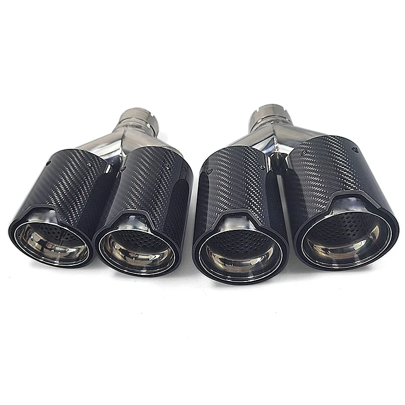 Performance Exhaust Double Pipe Carbon Fiber Auto Parts Muffler Modified BMW