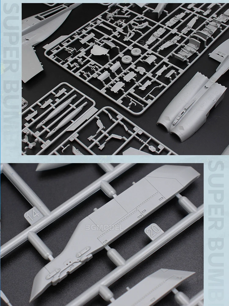 MENG plastic model kit assembled LS-013 American Boeing F/A-18F bumblebee double-seat fighter 1/48 scale