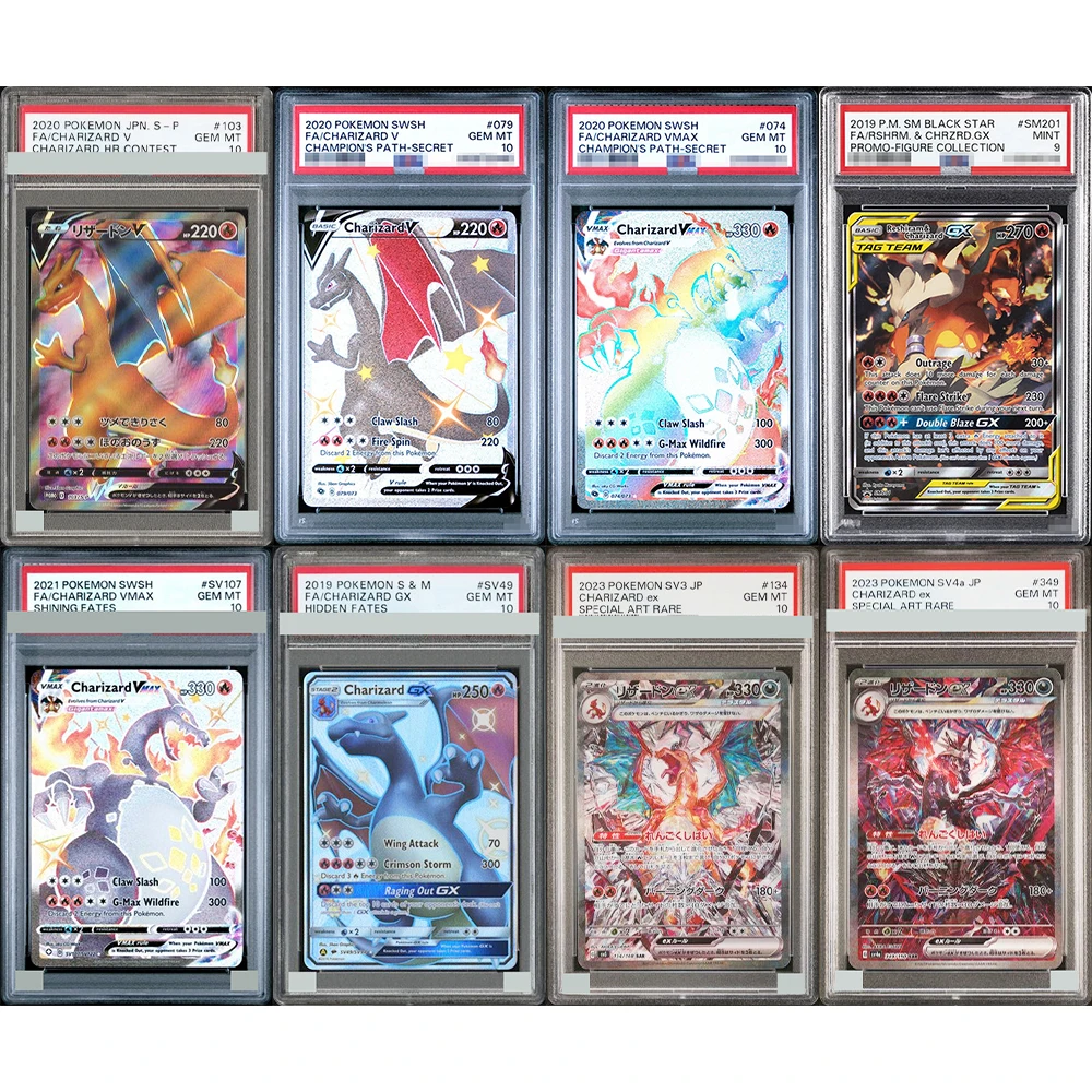 Swsh Fa Charizard Vmax 074/073 Champion's Path Secret 2020 Fai da te Proxy Ptcg Carta da collezione classificata Gemma Mt10 Etichetta olografica regalo