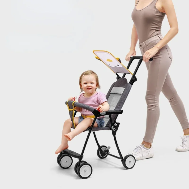 Ultralichte Kinderwagen, Opvouwbare Parapluwagen, Compacte Reiskinderwagen, Draagbare Babywagen Voor Handig Wandelen