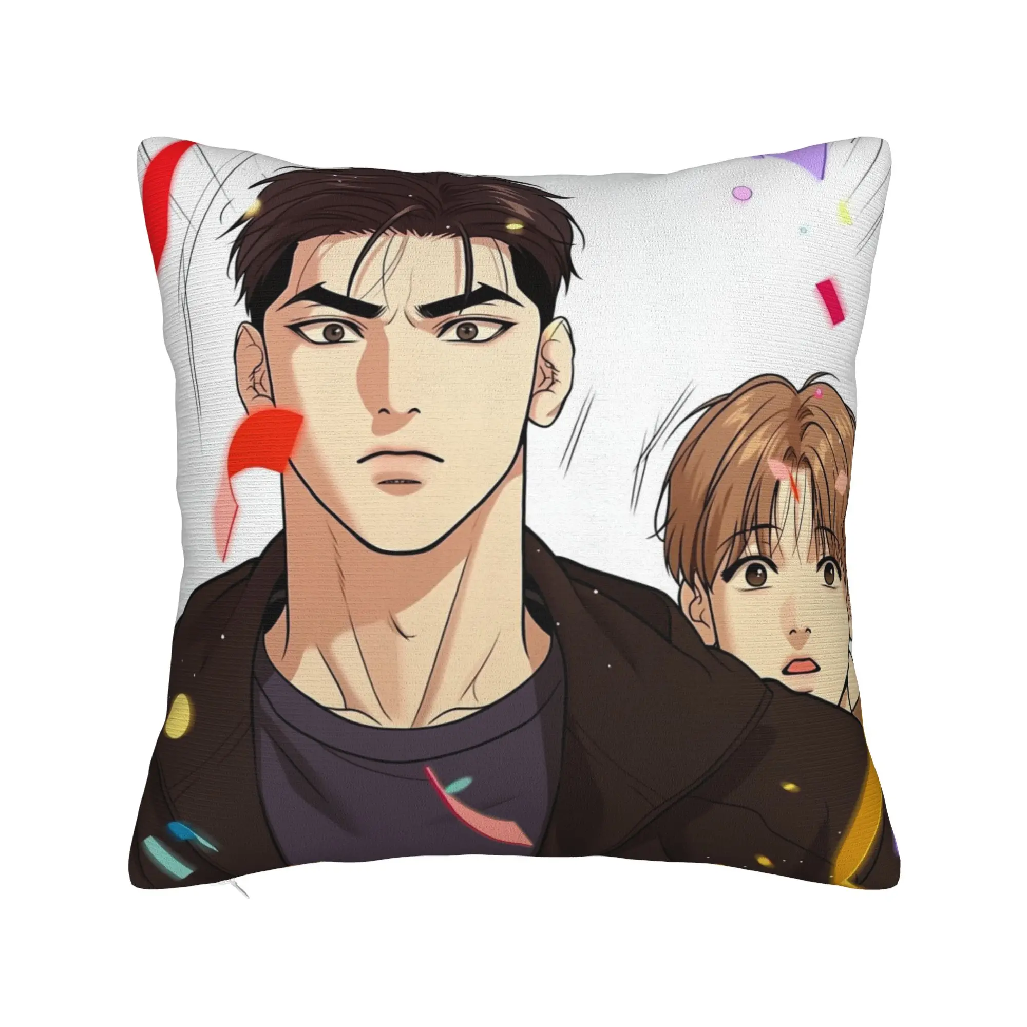 Bl Manhwa Jinx Joo Jaekyung   Pillow Case  Cushion Cover Polyester Graphic  Cover Kawaii Pillowcases For Sofa Home Decorative