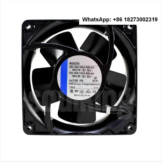 Wentylator niemiecki 4650N 4656N-465 4 cale 12038 Wentylator chłodzący odporny na wysokie temperatury