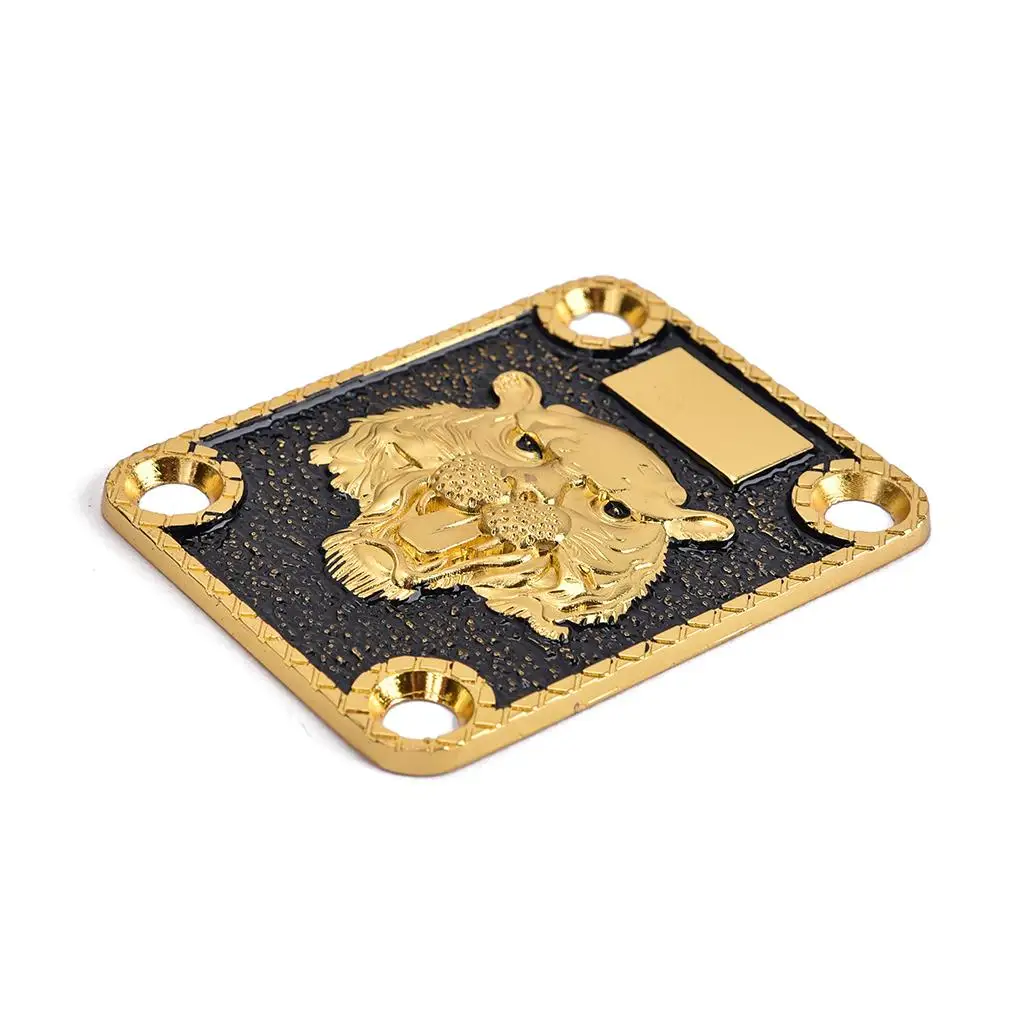Alloy Guitar Neck Plate Gasket Pad Protector Electric Guitar Replacement Kit for Golden Black Musical Instruments