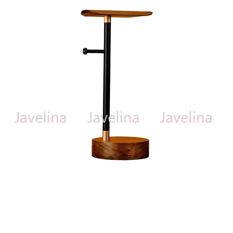 for DHS800 Premium Walnut Headphone Rack Sturdy Solid Wood Desk Mount Non Slip Display Organizer for Gaming Earbuds Elegant