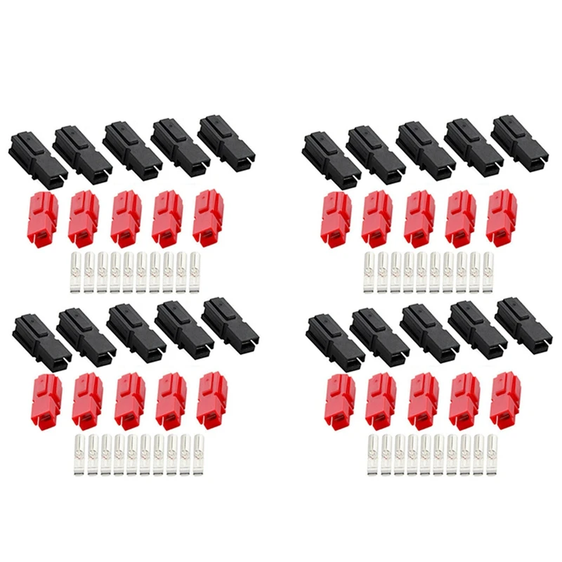 20 Pairs 30A Amp 600V Power Marine Connector Pole Red Black For Anderson Powerpole