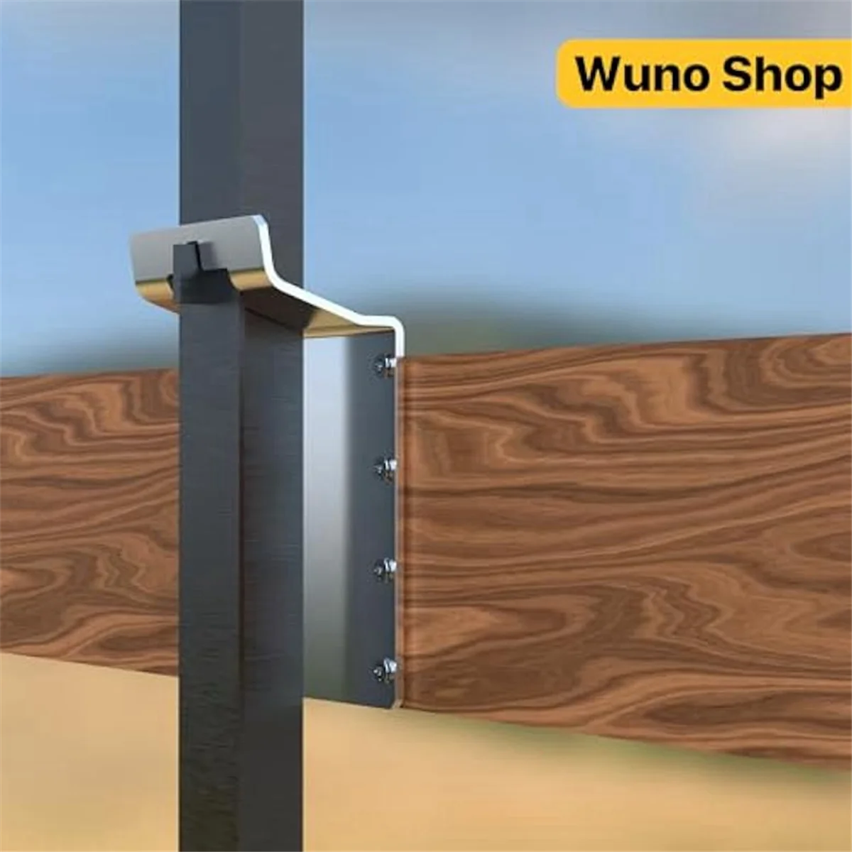 

ABNJ 6 Post Brackets, Post Target Hanger,Fence Bracket for Shape Fence Posts, Post Corner Brace for Trail Camera Mount