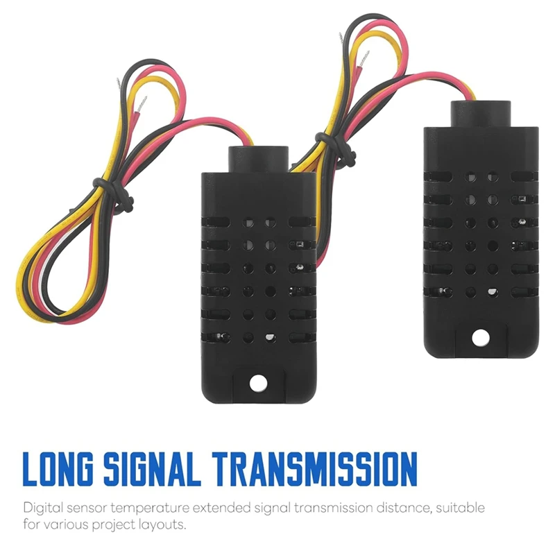 Sensor digital capacitivo de temperatura e umidade dht21/am2301, módulo sensor de umidade e temperatura dht21 2 pacotes-at64