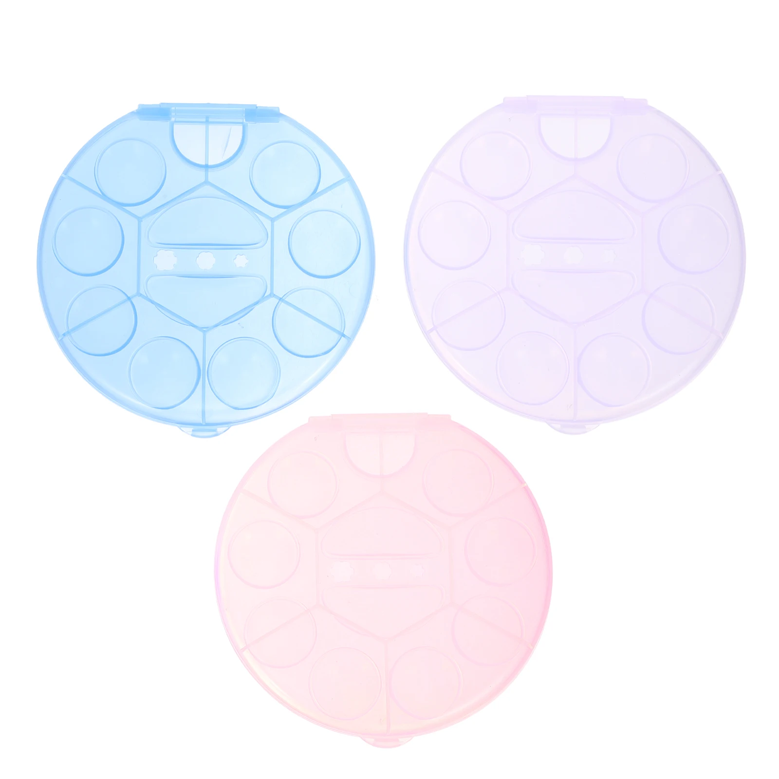 

3 Pcs Palette Pigment Tray Color Mixing Mixer Multifunction Art Fixing Plate Plastic Watercolor Trays