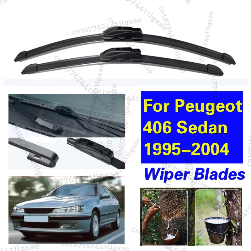 

Car Wiper Blade For Peugeot 406 Sedan 1995-2004 Front Window Windscreen Windshield Wipers Blades J hook Auto Accessories 24"+22"