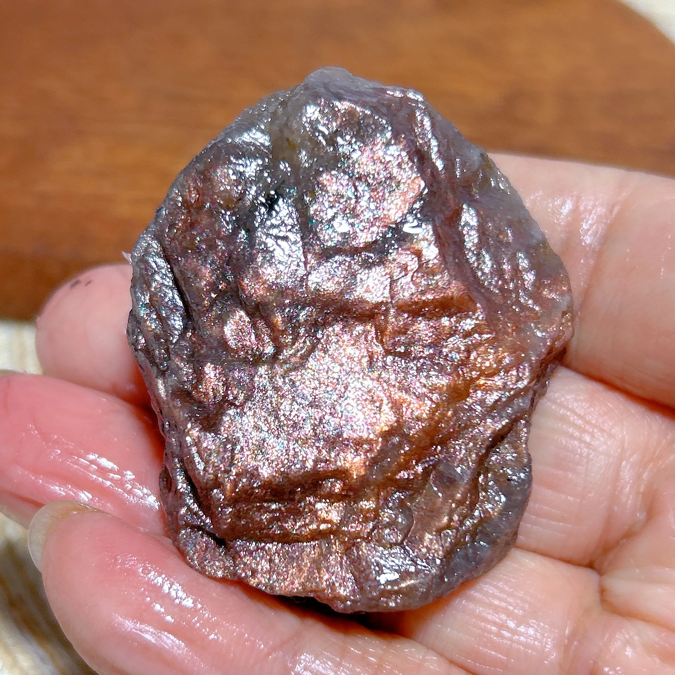 Natural Crystals Black Galen With Copper Sunstone Rainbow Flashy Raw Stone Specimen Reiki Home Decorations Mineral Energy Gift view 2