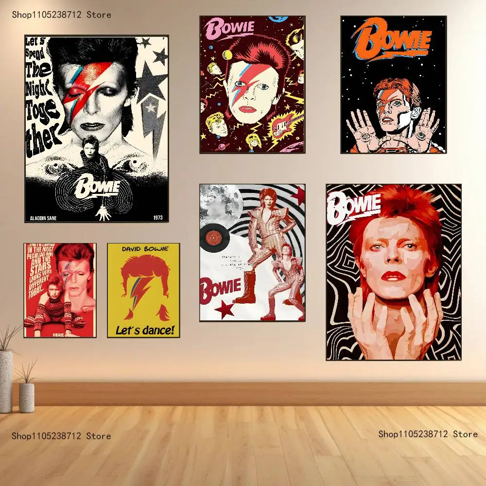 

Singer D-David B-Bowies Poster Multi-Purpose Wall Art for Living Room Bedroom Office Hallway Bar Home Decor Gift