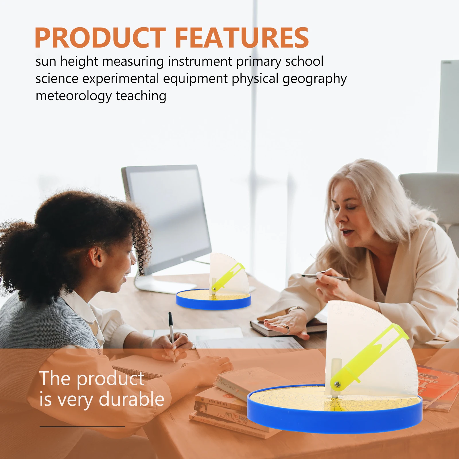 

2 Pcs Sun Altitude Measuring Device School Teaching Aids Tools Geography Learning Plastic Height Instrument Primary Measurer