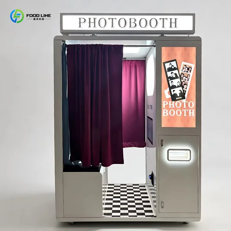 Customized Retro Photo Booth Device Support UI Customization And Compatible With DSLR Cameras