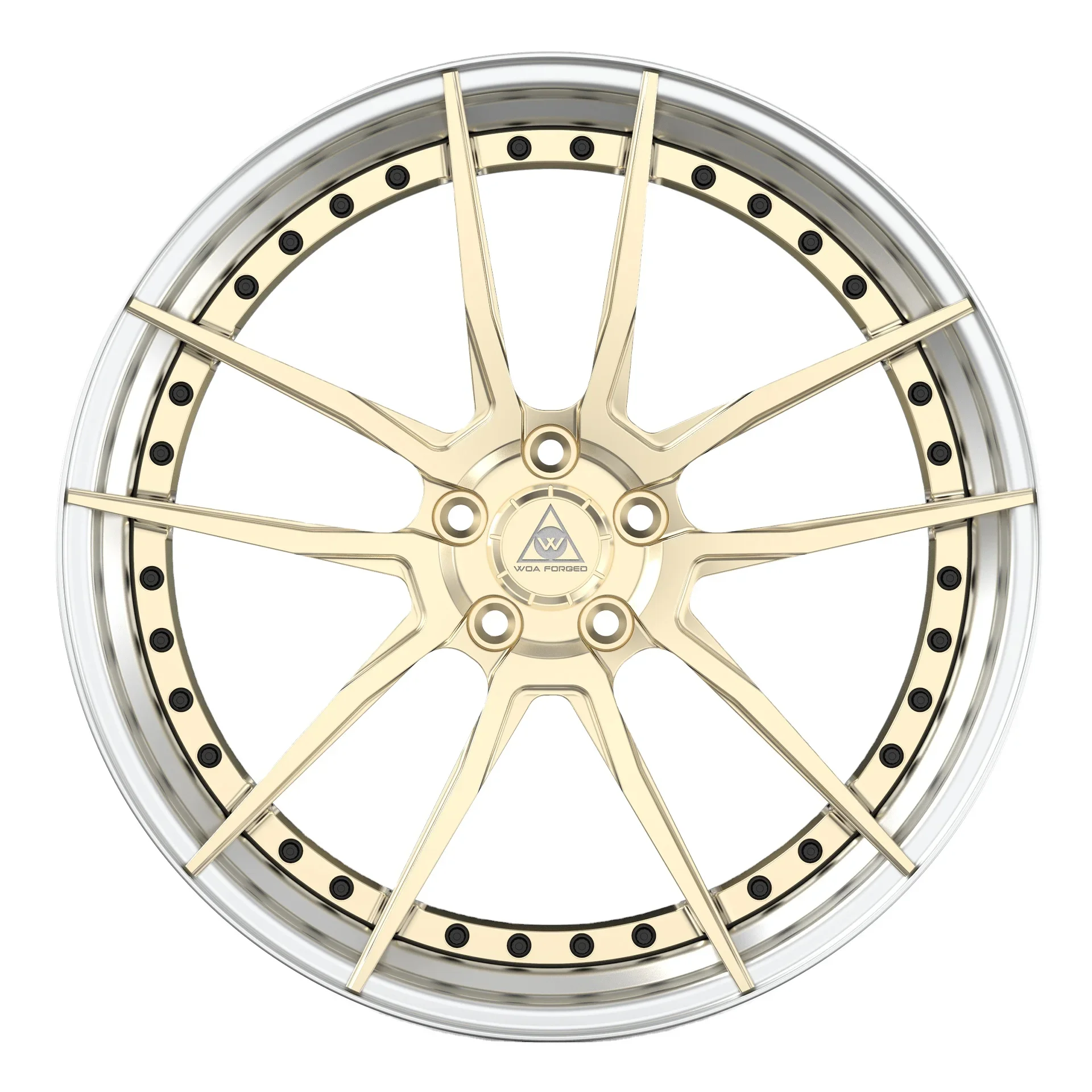 

Forged Hub 5 Holes Wheels Car Aluminum Polished Chrome Rims Custom 2 Piece 18 19 20 21 22 23 Inch Customized Lightweight Rims