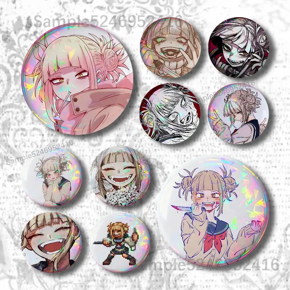 Himiko Toga MHA H-Hero Academia Badges Button Pins Brooch Creative Funny Quotes Clothes Backpack Jewelry Gift For Kids Friends