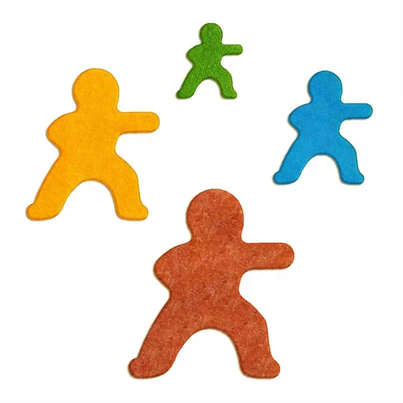 Four Specifications Cartoon Figure Practicing Kung Fu,Long Punch,Plastics Mould,Cake Cookie Fondant Tools,Sushi Fruit Cutters