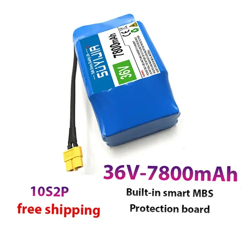 New 36V 7800mAh 10S2P Battery Packs Rechargeable Lithium Ion Battery for Electric Self Balancing Scooter HoverBoard Unicycle