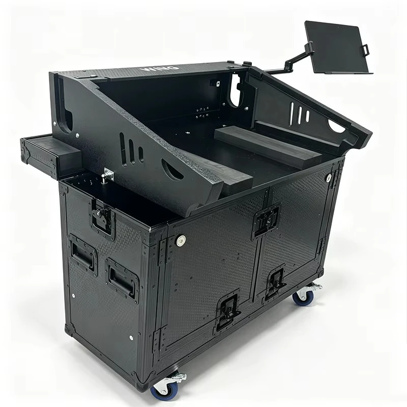 12mm Thick Aluminium Behringer WING Flight Case, Wheels, Hydraulic, Audio Sound Equipment Protection
