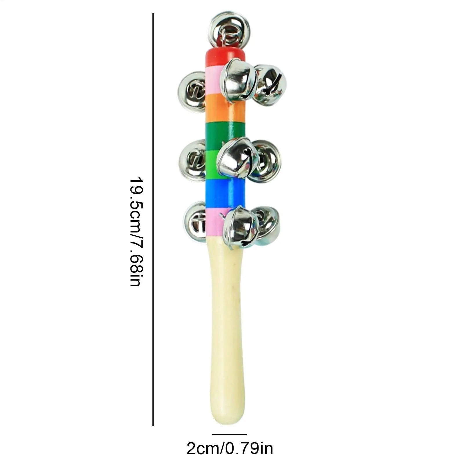 Houten bel staaf regenboog instrumenten speelgoed vroege onderwijs stok shaker muzikaal speelgoed voor kinderen kinderen geschenken percussie-instrumenten