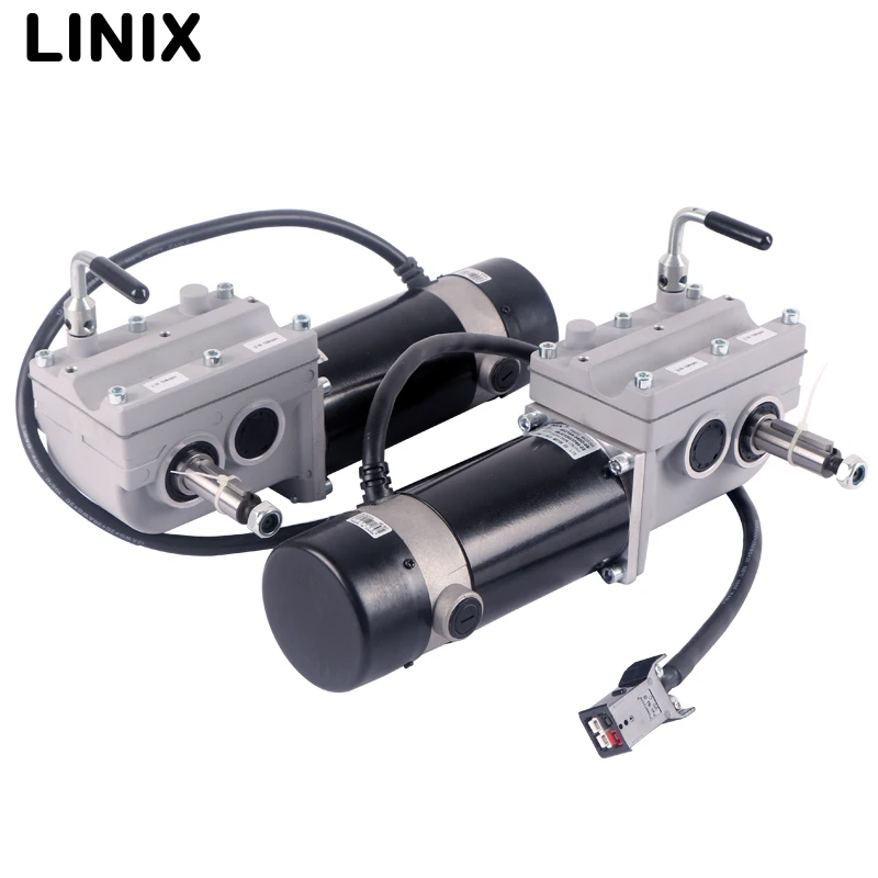 Linix high torque electric wheelchair motor 88mm 24v 340w brush dc  with gear reduction 32:1 for