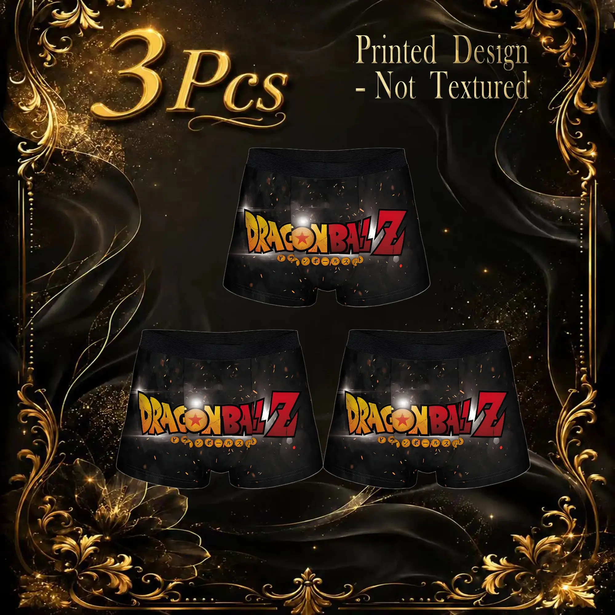 3Pcs  boxers Dragon Ball Z Underpants Homme Panties Men's Underwear Sexy Shorts Boxer Briefs