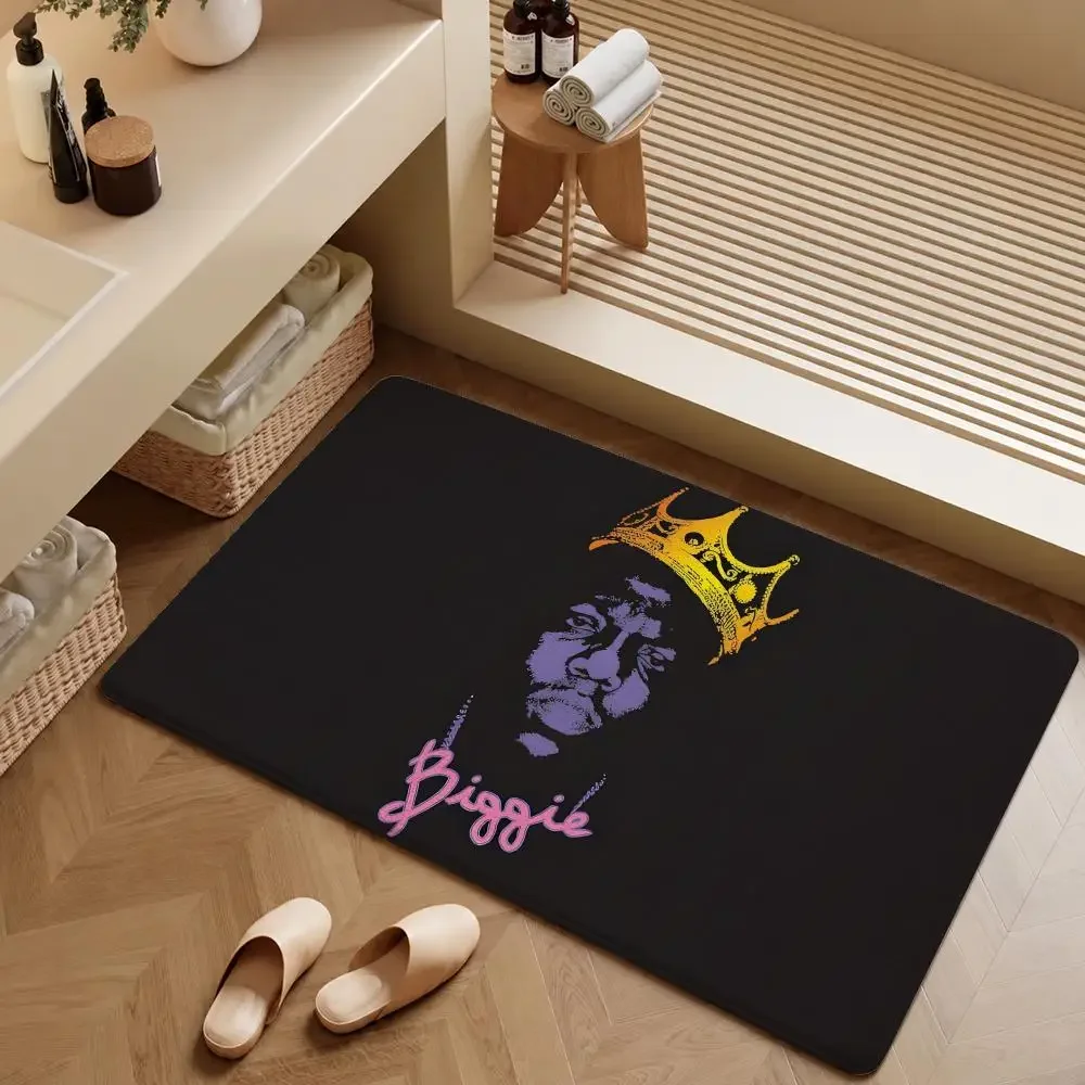 Rapper Biggie Smalls Ready to Die Juicy Floor Mat Soft Flannel Entrance Doormat Non-Slip Washable Rug For Bedroom Home Decor