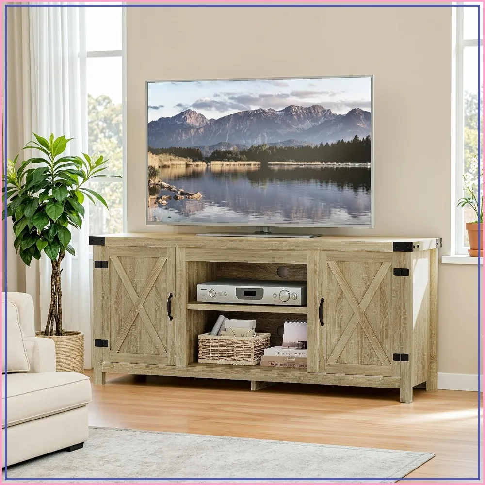 58 Inch Fireplace TV Stand for TVs up to 65 Inch, Brown