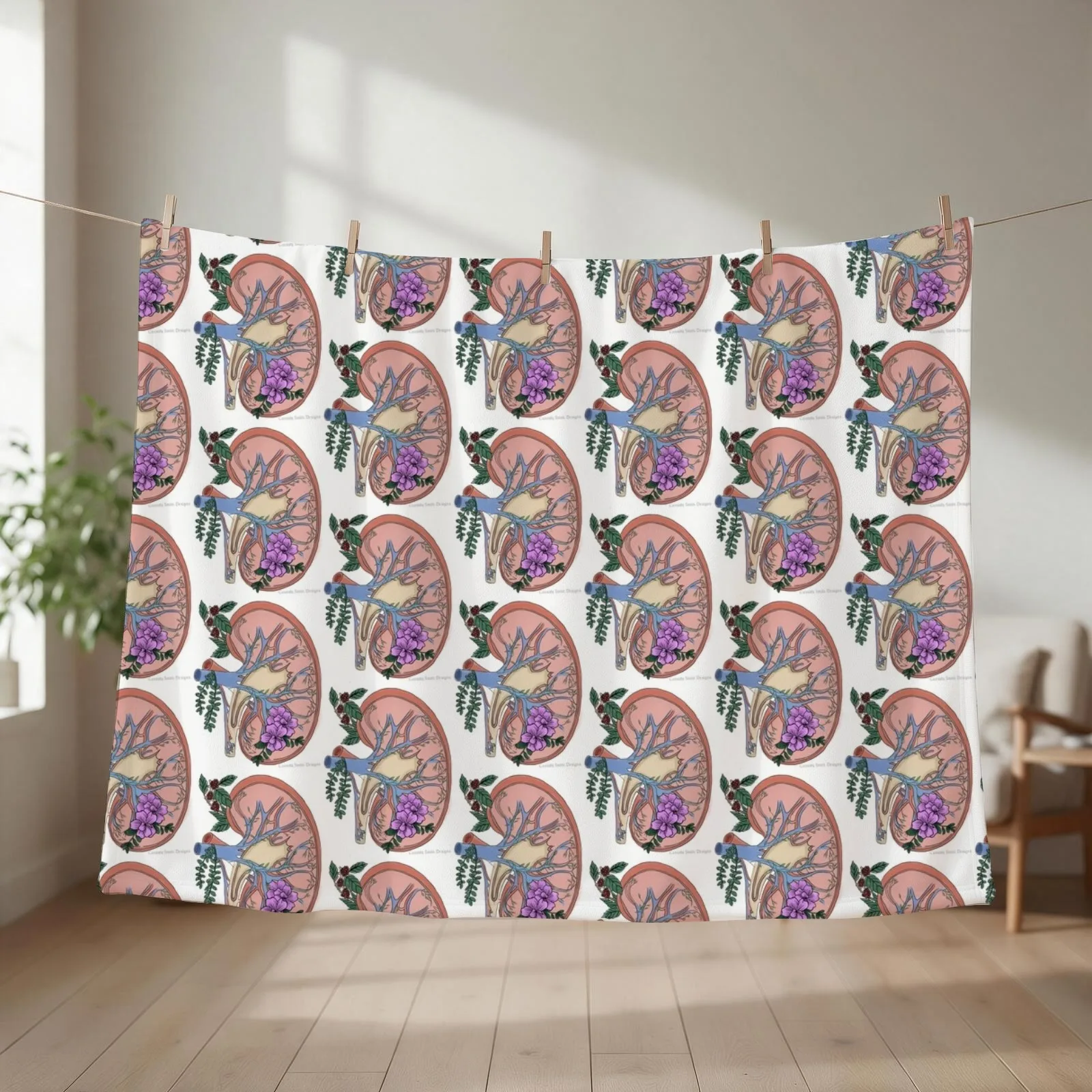 Kidney Disease Awareness Throw Blanket couch cozy soft plush fuzzy picnic outdoor blanket