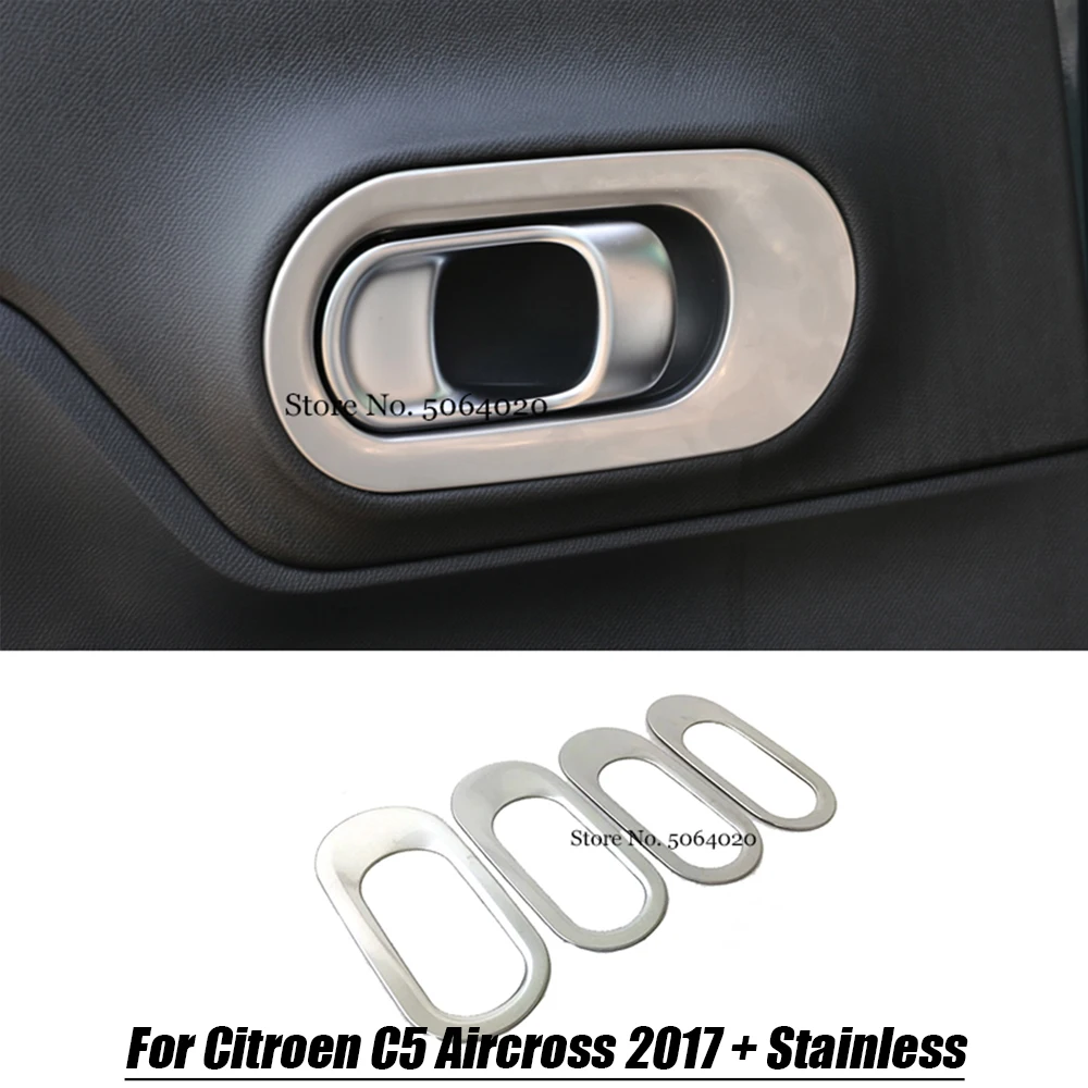 

Stainless Steel Car Interior Door Handle Bezel Moldings For Citroen C5 Aircross 2017 2018 2019 Accessories Car Styling 4pcs