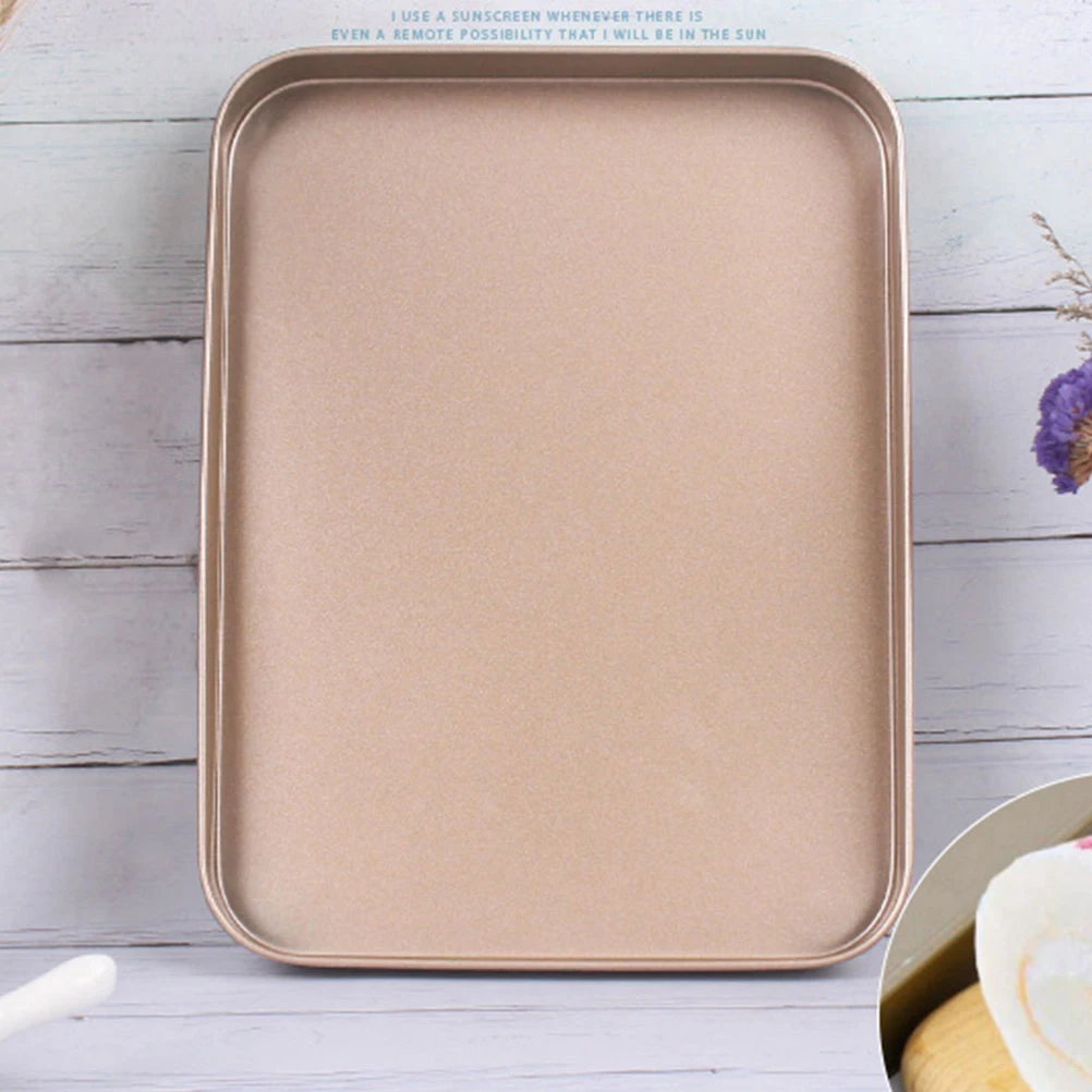 

2pcs Carbon Steel Non-Stick Baking Pan 10 Inch Long-Lasting Cake Release For Cookies Roasting Chicken Steak Tray Kitchen