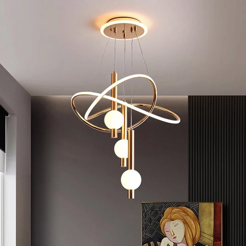 

LED Lollipop Restaurant Chandelier Nordic Modern Minimalist High-end Creative Living Room Bedroom Household Indoor Pendent Lamp