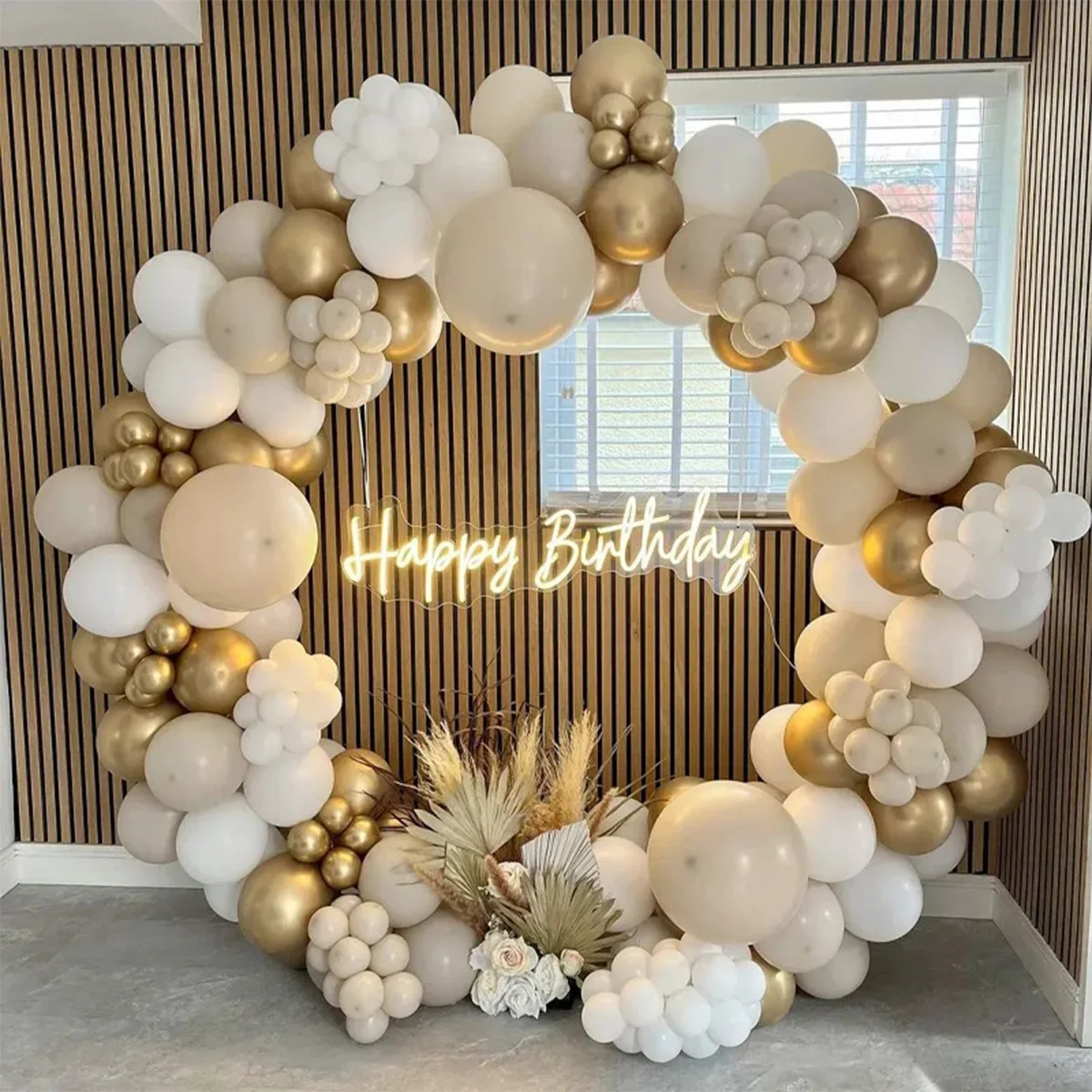 131pcs White Beige Latex Balloons Garland Arch Kit for White Wedding Birthday Anniversary Party Background Decor Supplies