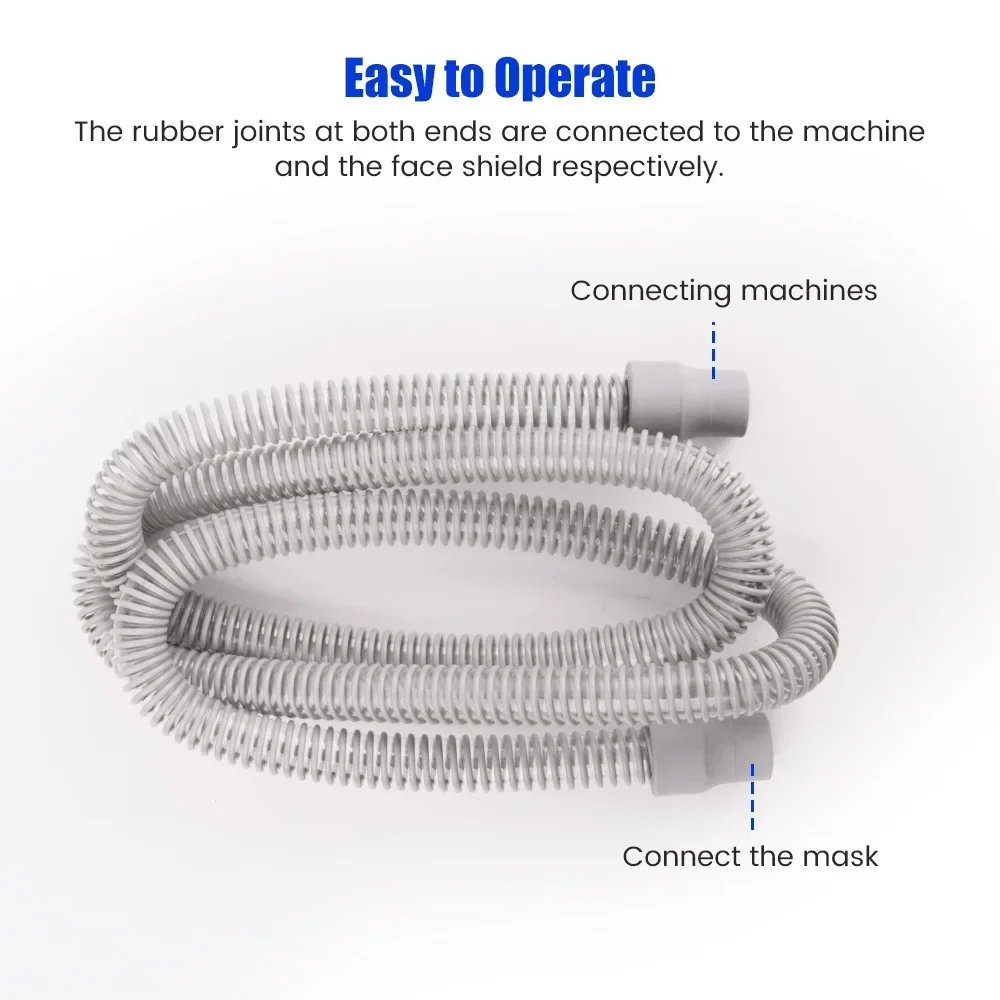 CPAP Tube 1.8m Universal CPAP Tubing Compatible with Most Machine & Mask 22mm CPAP Hose Connector Lightweight Flexible Odor-Free