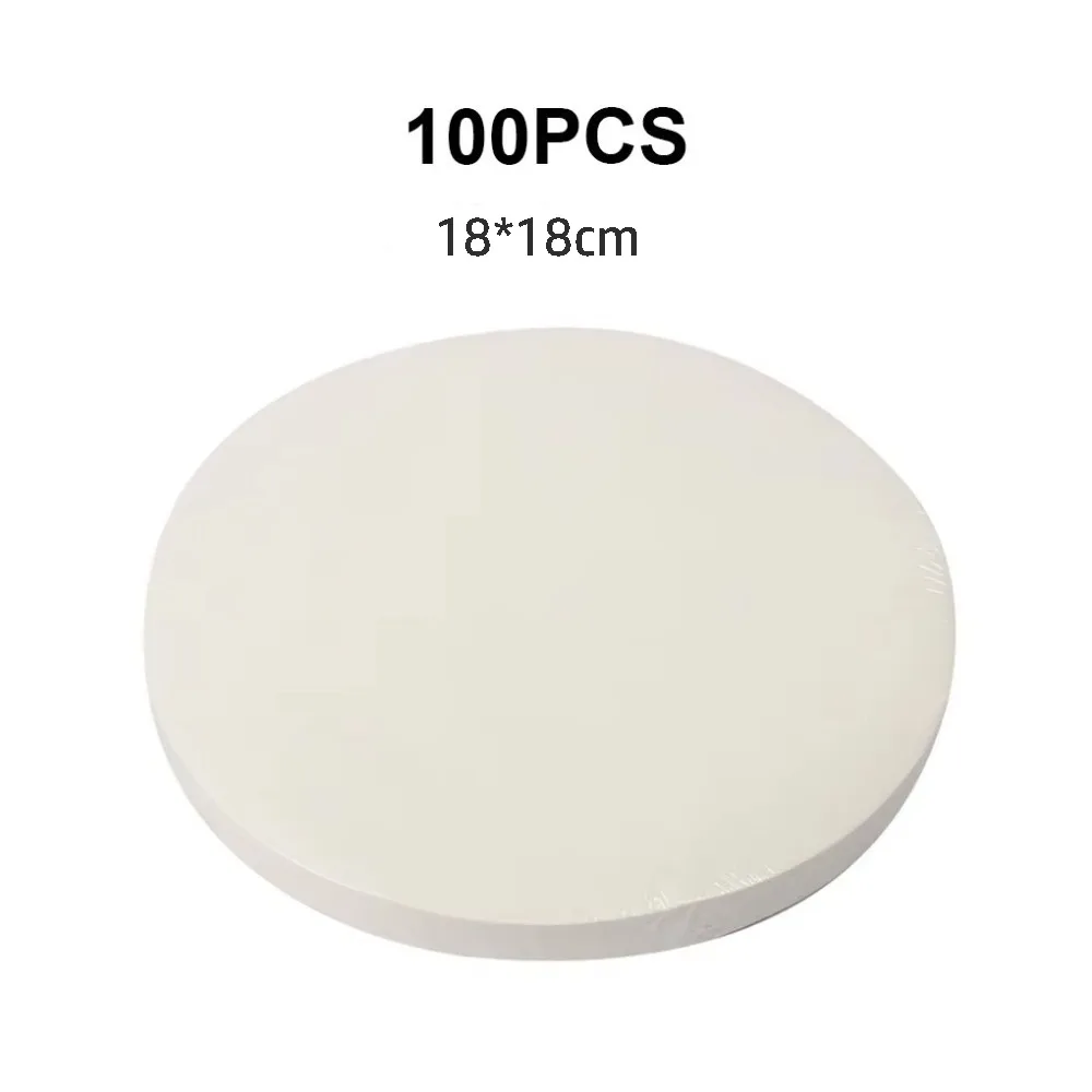 100pcs Non Stick Round Baking Paper Double Sided Temperature Resistant Filter Paper Single-use Heat-resistant Air Fryer Paper