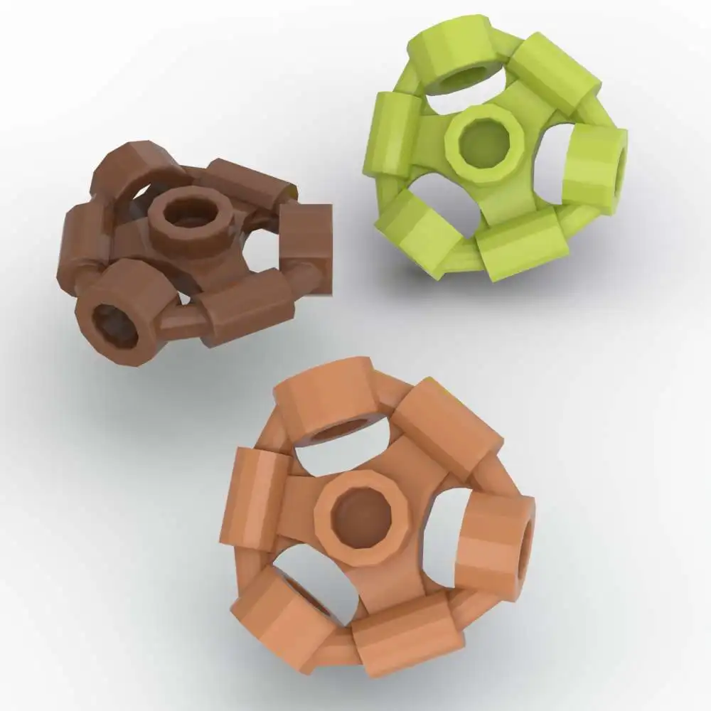 MOC 10PCS 20612 Connector Hollow Adaptive Brick Arms Holder Ring With 3 Bars Holes Building Block Toys Boys Special Day Gifts