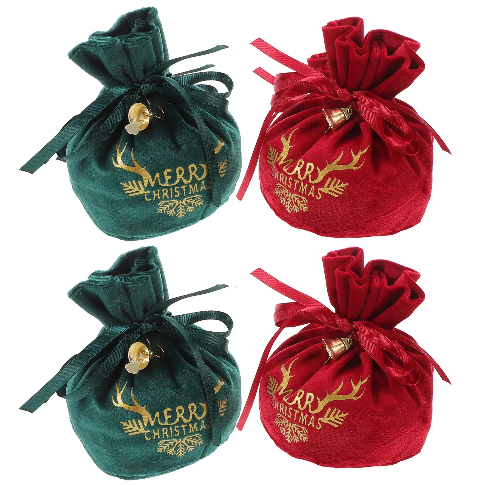Luxury Xmas Bags - Set di 4 Sacchetti di Lusso