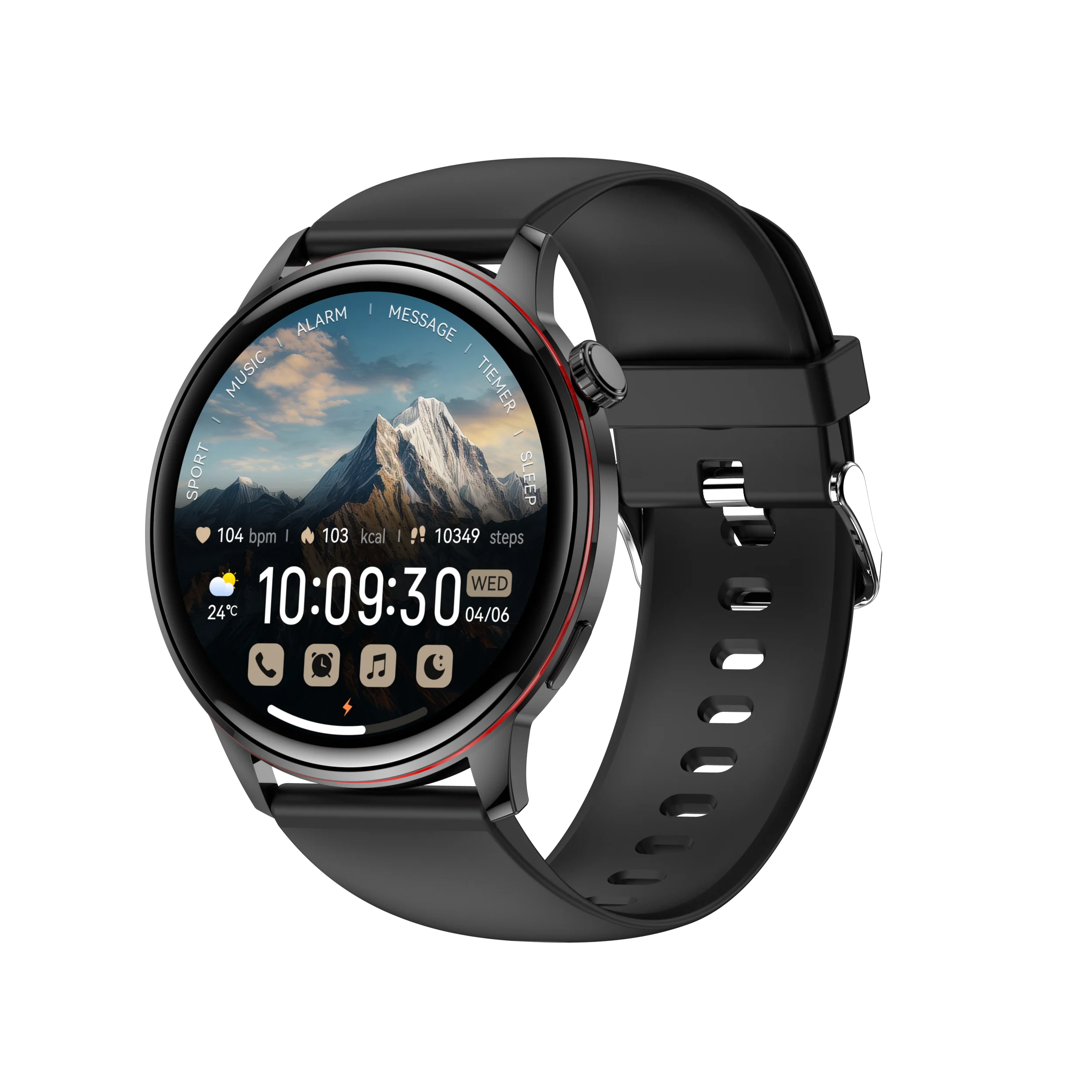 

YTGEE HK36 Смарт-часы Тонкий дизайн NFC IP68 Водонепроницаемый сенсорный экран Мониторинг сердечного ритма Менструальный цикл Ответ звонков